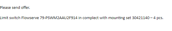 【询价】船舶备件—限位开关配件（CK-J20240508-25）询价-泰州昌宽社区-报价采购-船用采购网-船舶物料采购-船务服务-一站式船用设备供应服务