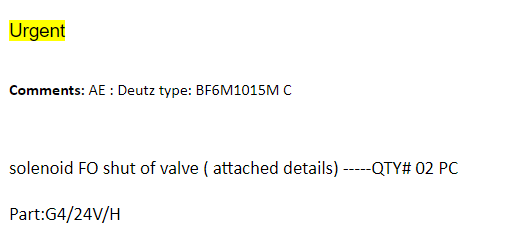 【询价】船舶备件—电磁阀FO关闭阀门（CK-J20240520-02）询价-泰州昌宽社区-报价采购-船用采购网-船舶物料采购-船务服务-一站式船用设备供应服务