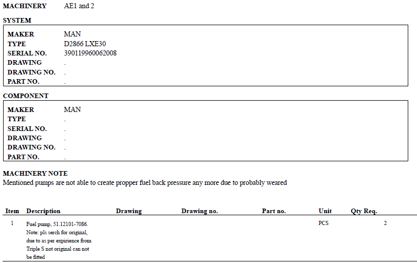【询价】船舶备件—MAN燃油泵（CK-C20240509-05）询价-泰州昌宽社区-报价采购-船用采购网-船舶物料采购-船务服务-一站式船用设备供应服务