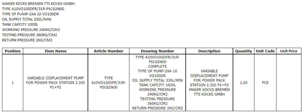 【询价】船舶备件—可变持量泵（CK-C20240510-09）询价-泰州昌宽社区-报价采购-船用采购网-船舶物料采购-船务服务-一站式船用设备供应服务