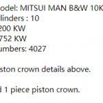 船舶备件—MAN B&W备件 （CK-C20240511-07）询价-船用采购网-船舶物料采购-船务服务-一站式船用设备供应服务