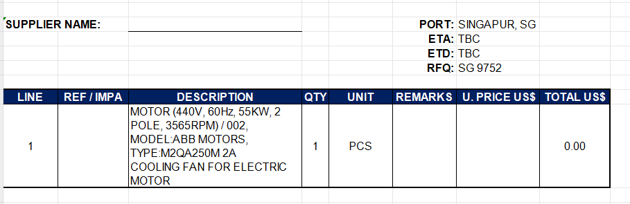 【询价】船舶备件—电机冷却风扇（CK-Y20240529-07）询价-泰州昌宽社区-报价采购-船用采购网-船舶物料采购-船务服务-一站式船用设备供应服务