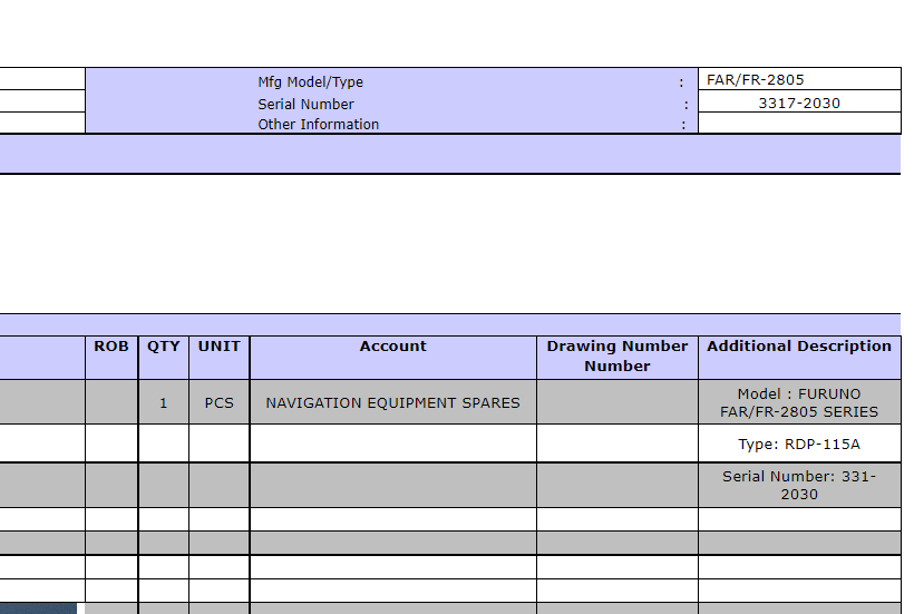 【询价】船舶备件—导航设备备件（CK-R20240520-06）询价-泰州昌宽社区-报价采购-船用采购网-船舶物料采购-船务服务-一站式船用设备供应服务