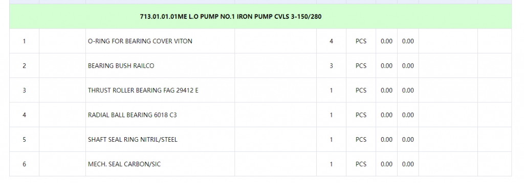 【询价】船舶备件—泵备件（CK-C20240520-03）询价-泰州昌宽社区-报价采购-船用采购网-船舶物料采购-船务服务-一站式船用设备供应服务