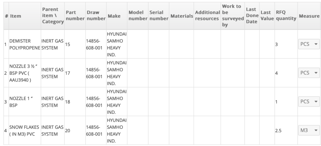 【询价】船舶备件—聚丙烯除雾器/喷嘴（CK-R20240524-05）询价-泰州昌宽社区-报价采购-船用采购网-船舶物料采购-船务服务-一站式船用设备供应服务