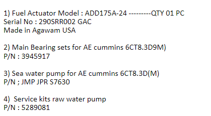 【询价】船舶备件—备件（CK-J20240523-01）询价-泰州昌宽社区-报价采购-船用采购网-船舶物料采购-船务服务-一站式船用设备供应服务