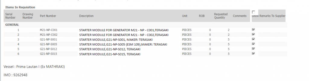 【询价】船舶备件—起动机模块（CK-R20240515-08）询价-泰州昌宽社区-报价采购-船用采购网-船舶物料采购-船务服务-一站式船用设备供应服务