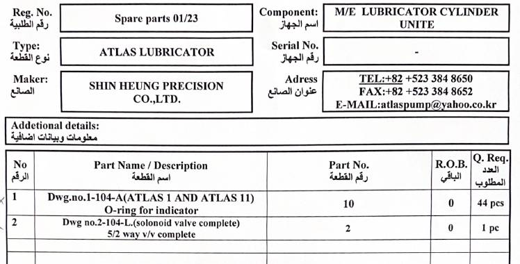 【询价】船舶备件—SHIN备件（CK-C20240521-03）询价-泰州昌宽社区-报价采购-船用采购网-船舶物料采购-船务服务-一站式船用设备供应服务
