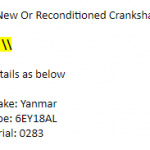 船舶备件—YANMAR曲轴（CK-C20240521-02）询价-船用采购网-船舶物料采购-船务服务-一站式船用设备供应服务