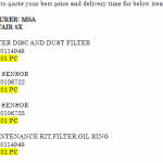 船舶备件—MSA备件（CK-J20240516-02）询价-船用采购网-船舶物料采购-船务服务-一站式船用设备供应服务
