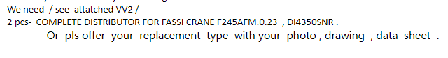 【询价】船舶备件—FASSI备件（CK-J20240513-09）询价-泰州昌宽社区-报价采购-船用采购网-船舶物料采购-船务服务-一站式船用设备供应服务