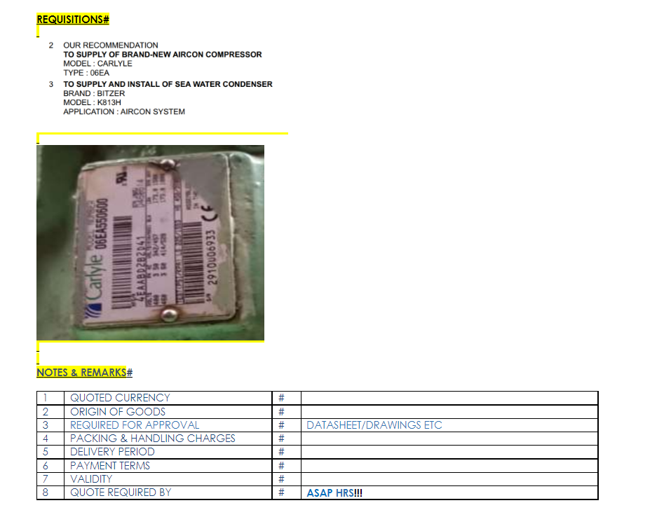 【询价】船舶备件—BITZER备件（CK-Y20240529-10）询价-泰州昌宽社区-报价采购-船用采购网-船舶物料采购-船务服务-一站式船用设备供应服务