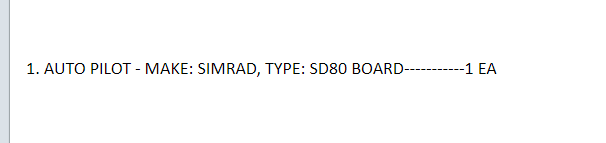 【询价】船舶备件—AUTO PILOT（CK-J20240531-17）询价-泰州昌宽社区-报价采购-船用采购网-船舶物料采购-船务服务-一站式船用设备供应服务