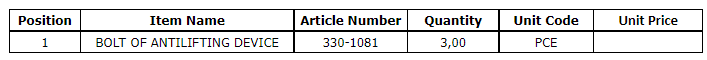 【询价】船舶备件—防吊装置螺栓（CK-C20240508-03）询价-泰州昌宽社区-报价采购-船用采购网-船舶物料采购-船务服务-一站式船用设备供应服务