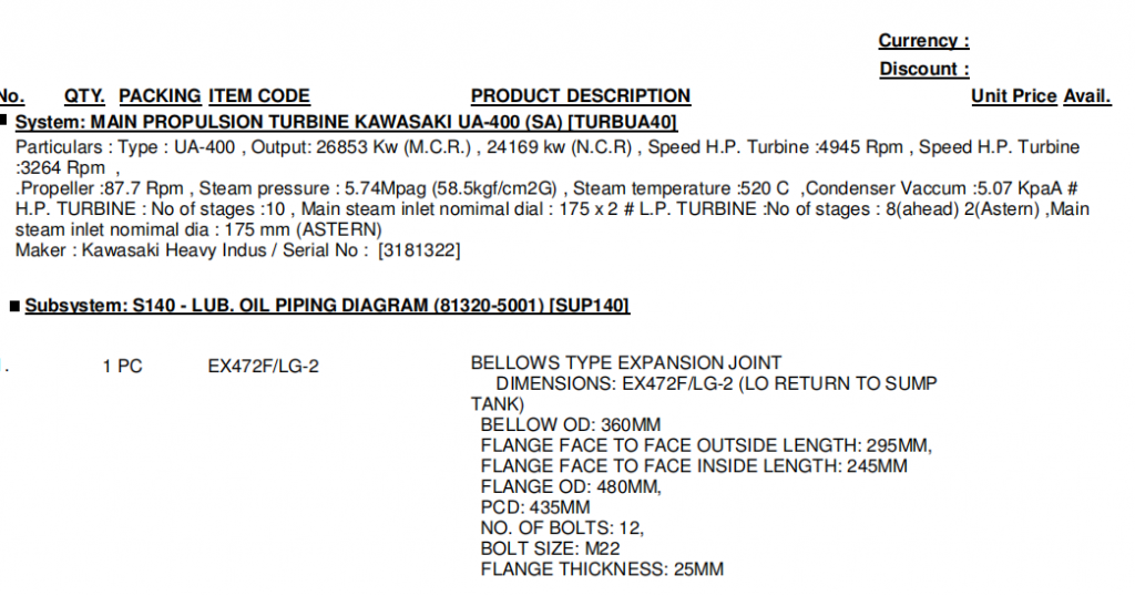 【询价】船舶备件—Kawasaki备件（CK-R20240513-07）询价-泰州昌宽社区-报价采购-船用采购网-船舶物料采购-船务服务-一站式船用设备供应服务