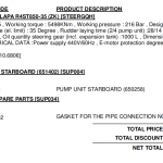 船舶备件—右舷泵组/管道连接垫片（CK-R20240514-16）询价-船用采购网-船舶物料采购-船务服务-一站式船用设备供应服务