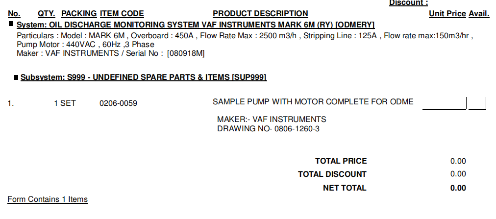 【询价】船舶备件—带电机的样品泵（CK-R20240514-18）询价-泰州昌宽社区-报价采购-船用采购网-船舶物料采购-船务服务-一站式船用设备供应服务