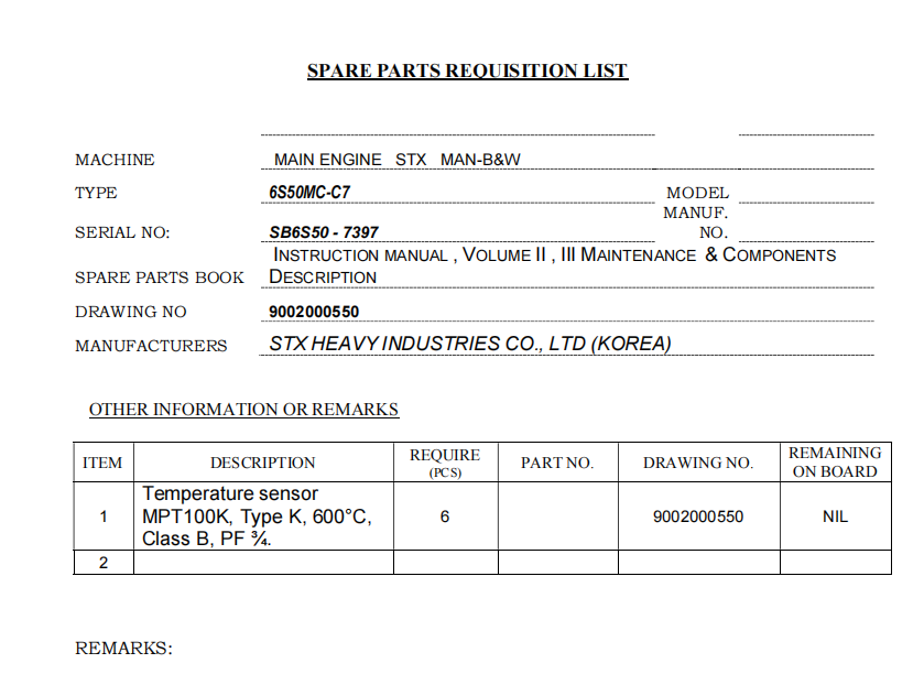 【询价】船舶备件—温度传感器（CK-R20240514-20）询价-泰州昌宽社区-报价采购-船用采购网-船舶物料采购-船务服务-一站式船用设备供应服务