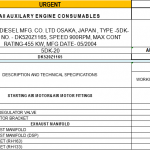 船舶备件—DAIHATSU备件（CK-Y20240516-01）询价-船用采购网-船舶物料采购-船务服务-一站式船用设备供应服务