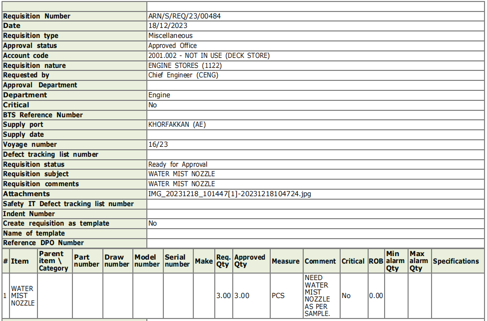【询价】船舶备件—细水雾喷嘴（CK-Y20240523-02）询价-泰州昌宽社区-报价采购-船用采购网-船舶物料采购-船务服务-一站式船用设备供应服务