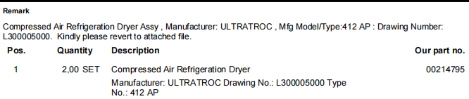 【询价】船舶备件—压缩空气冷冻干燥机（CK-R20240531-07）询价-泰州昌宽社区-报价采购-船用采购网-船舶物料采购-船务服务-一站式船用设备供应服务