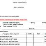 船舶备件—污水泵配件（CK-C20240603-08）询价-船用采购网-船舶物料采购-船务服务-一站式船用设备供应服务
