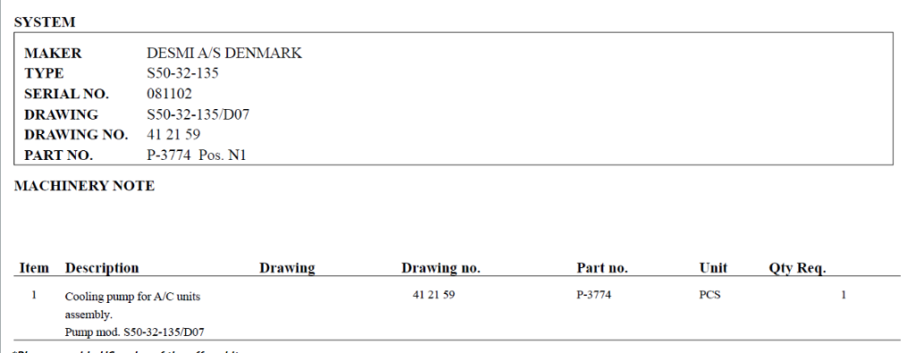 【询价】船舶备件—冷却泵（CK-C20240619-07）询价-泰州昌宽社区-报价采购-船用采购网-船舶物料采购-船务服务-一站式船用设备供应服务