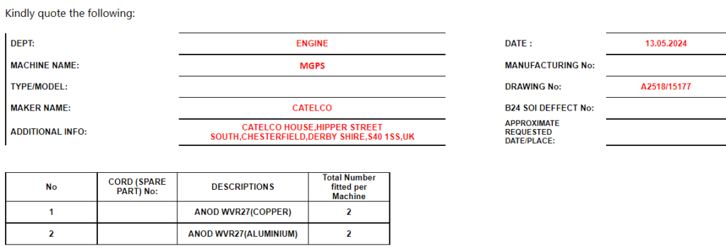 【询价】船舶备件—CATRLCO备件（CK-C20240607-10）询价-泰州昌宽社区-报价采购-船用采购网-船舶物料采购-船务服务-一站式船用设备供应服务