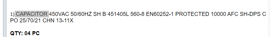 【询价】船舶备件—电容器（CK-J20240624-25）询价-泰州昌宽社区-报价采购-船用采购网-船舶物料采购-船务服务-一站式船用设备供应服务