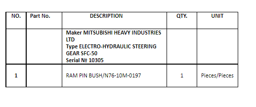 【询价】船舶备件—闸板销套（CK-C20240619-01）询价-泰州昌宽社区-报价采购-船用采购网-船舶物料采购-船务服务-一站式船用设备供应服务