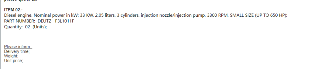 【询价】船舶备件—柴油发动机（CK-R20240614-12）询价-泰州昌宽社区-报价采购-船用采购网-船舶物料采购-船务服务-一站式船用设备供应服务