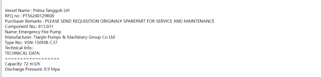 【询价】船舶备件—泵备件（CK-R20240613-04）询价-泰州昌宽社区-报价采购-船用采购网-船舶物料采购-船务服务-一站式船用设备供应服务