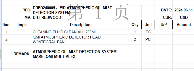 【询价】船舶备件—清洁液/测器顶盖/整体式风机（CK-Y20240612-02）询价-泰州昌宽社区-报价采购-船用采购网-船舶物料采购-船务服务-一站式船用设备供应服务