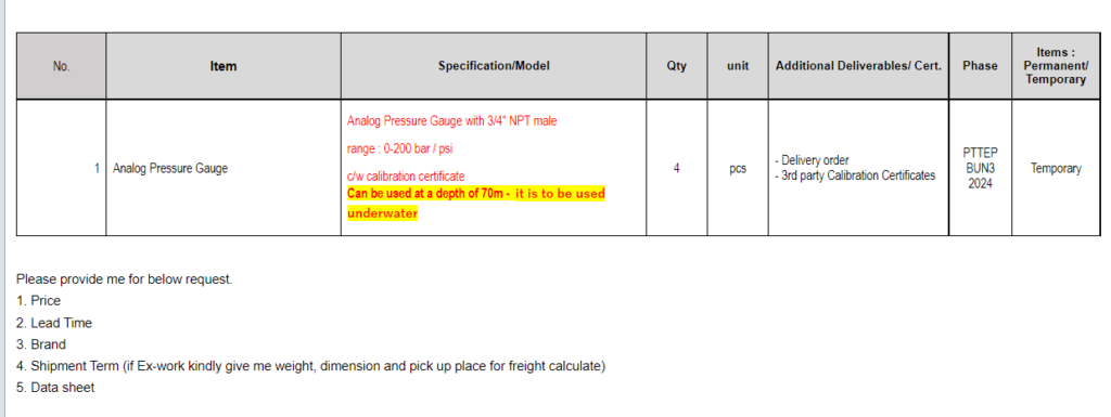 【询价】船舶备件—模拟压力表（CK-Y20240613-01）询价-泰州昌宽社区-报价采购-船用采购网-船舶物料采购-船务服务-一站式船用设备供应服务