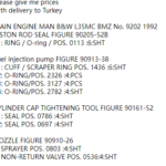 船舶备件—MAN B&W备件（CK-J20240607-23）询价-船用采购网-船舶物料采购-船务服务-一站式船用设备供应服务