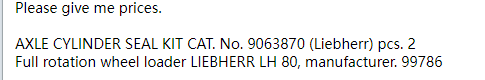 【询价】船舶备件—车桥油缸密封套件（CK-J20240618-15）询价-泰州昌宽社区-报价采购-船用采购网-船舶物料采购-船务服务-一站式船用设备供应服务