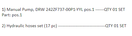 【询价】船舶备件—手动泵/液压软管套件（CK-J20240621-02）询价-泰州昌宽社区-报价采购-船用采购网-船舶物料采购-船务服务-一站式船用设备供应服务