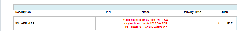 【询价】船舶备件—紫外线灯VLR2（CK-C20240611-14）询价-泰州昌宽社区-报价采购-船用采购网-船舶物料采购-船务服务-一站式船用设备供应服务
