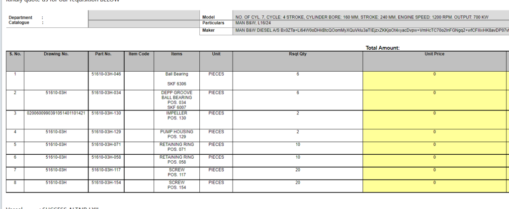 【询价】船舶备件—MAN B&W备件（CK-R20240619-12）询价-泰州昌宽社区-报价采购-船用采购网-船舶物料采购-船务服务-一站式船用设备供应服务