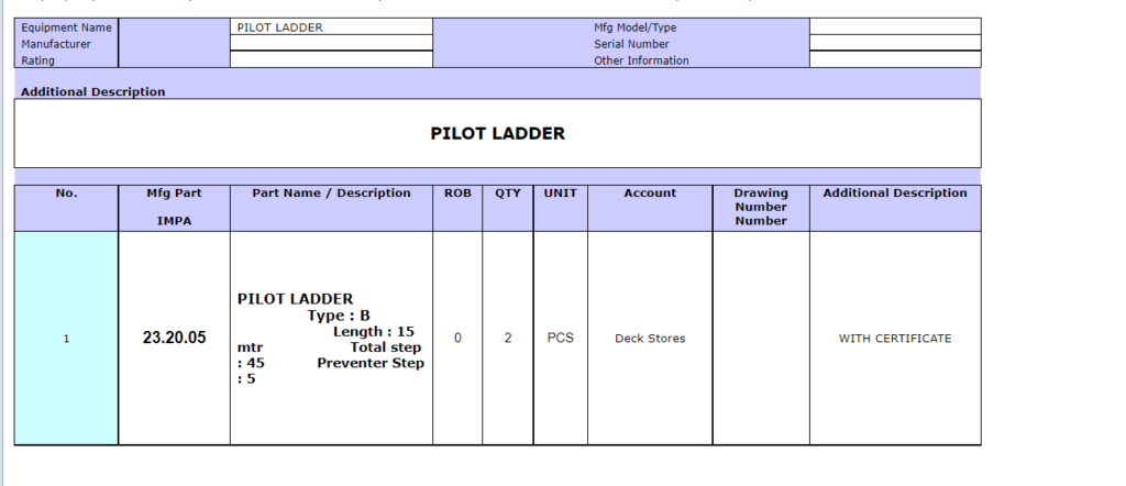 【询价】船舶备件—领航梯（CK-R20240624-11）询价-泰州昌宽社区-报价采购-船用采购网-船舶物料采购-船务服务-一站式船用设备供应服务