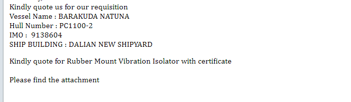 【询价】船舶备件—橡胶安装隔振器（CK-R20240612-12）询价-泰州昌宽社区-报价采购-船用采购网-船舶物料采购-船务服务-一站式船用设备供应服务