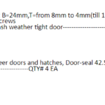 船舶备件—楔黄铜/门密封（CK-J20240611-05）询价-船用采购网-船舶物料采购-船务服务-一站式船用设备供应服务