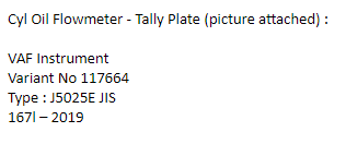 【询价】船舶备件—Cyl油流量计计数板（CK-C20240611-11）询价-泰州昌宽社区-报价采购-船用采购网-船舶物料采购-船务服务-一站式船用设备供应服务