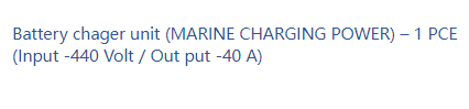 【询价】船舶备件—蓄电池充电器（CK-C20240605-05）询价-泰州昌宽社区-报价采购-船用采购网-船舶物料采购-船务服务-一站式船用设备供应服务