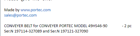 【询价】船舶备件—输送带（CK-J20240604-13）询价-泰州昌宽社区-报价采购-船用采购网-船舶物料采购-船务服务-一站式船用设备供应服务