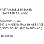 船舶备件—轴式发电机伸缩式断路器（CK-J20240613-07）询价-船用采购网-船舶物料采购-船务服务-一站式船用设备供应服务