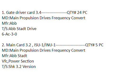 【询价】船舶备件—门驱动器卡（CK-J20240619-18）询价-泰州昌宽社区-报价采购-船用采购网-船舶物料采购-船务服务-一站式船用设备供应服务