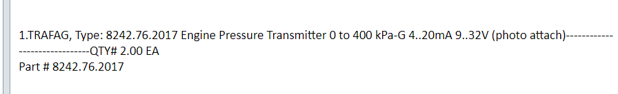 【询价】船舶备件—发动机压力变送器（CK-J20240605-22）询价-泰州昌宽社区-报价采购-船用采购网-船舶物料采购-船务服务-一站式船用设备供应服务