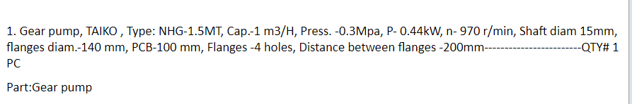 【询价】船舶备件—TAIKO齿轮泵（CK-J20240626-03）询价-泰州昌宽社区-报价采购-船用采购网-船舶物料采购-船务服务-一站式船用设备供应服务