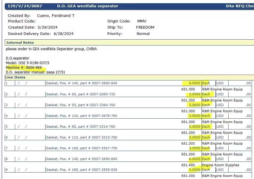 【询价】船舶备件—垫片（CK-Y20240606-01）询价-泰州昌宽社区-报价采购-船用采购网-船舶物料采购-船务服务-一站式船用设备供应服务